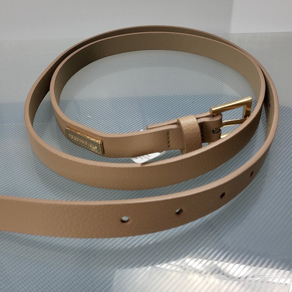 NWOT Steve Madden light brown belt with gold tone buckle size 2X